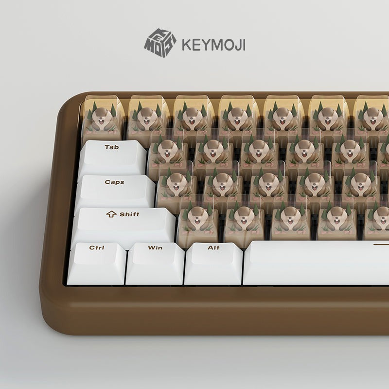KEYMOJI Artisan Keycap for Cherry MX Switches Screaming Marmot