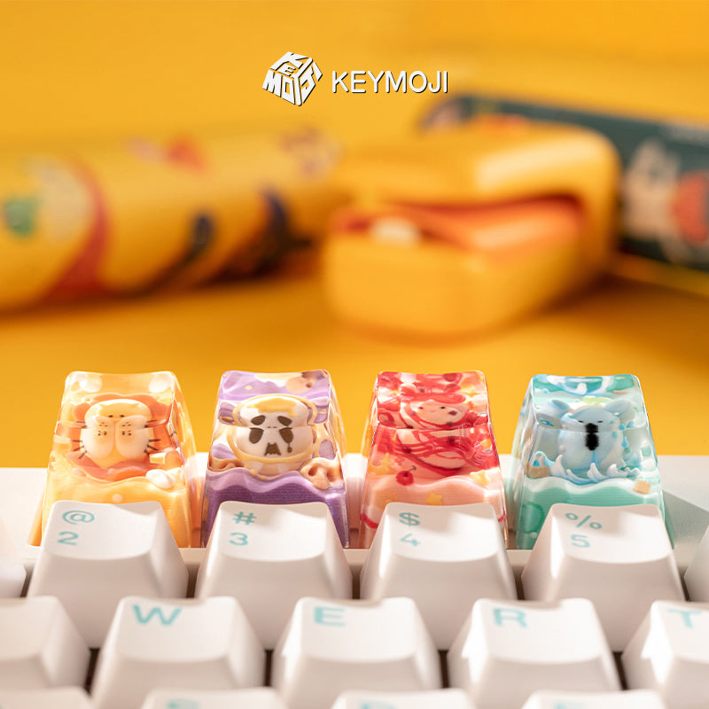 KEYMOJI Starry Candy Artisan Keycap for Cherry MX Switches Mint