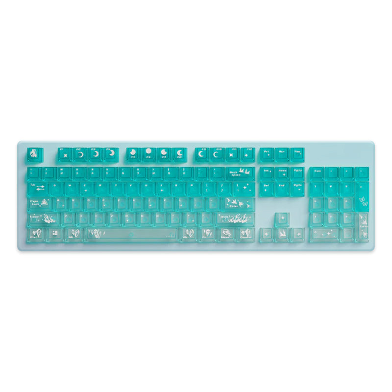 KEYMOJI Gem Series Phosphophyllite Clear Keycap Set