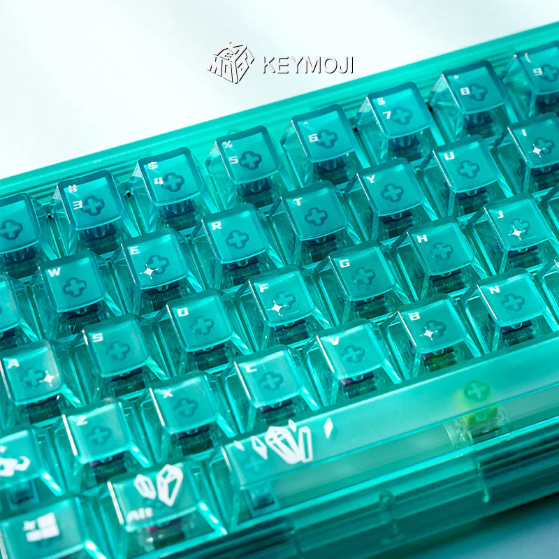 KEYMOJI Gem Series Phosphophyllite Clear Keycap Set