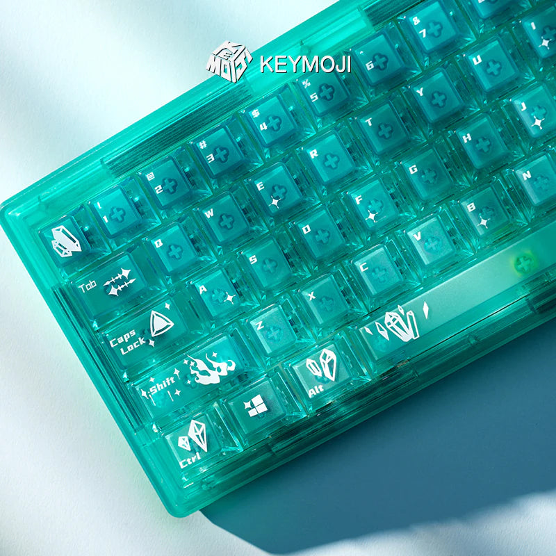 KEYMOJI Gem Series Phosphophyllite Clear Keycap Set