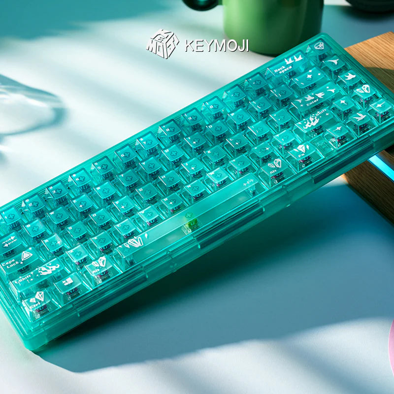 KEYMOJI Gem Series Phosphophyllite Clear Keycap Set