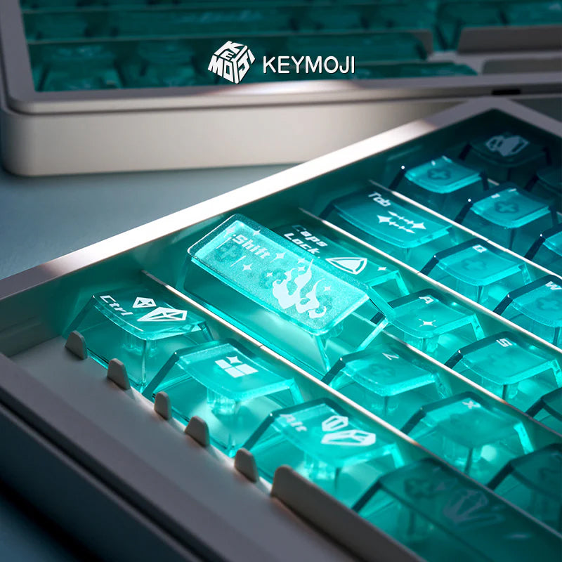 KEYMOJI Gem Series Phosphophyllite Clear Keycap Set