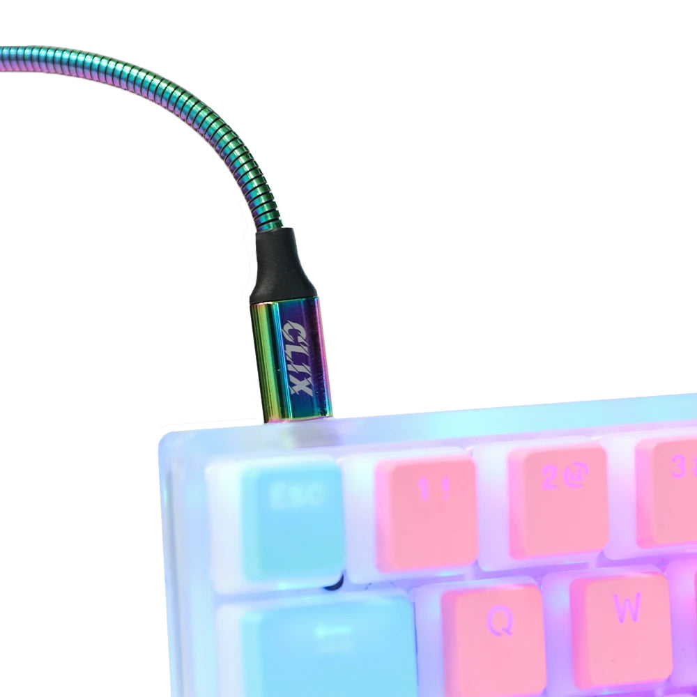 Matrix Keyboards Clix x Matrix Official Keyboard Clix 1.5 Transparent Case Pink Inside
