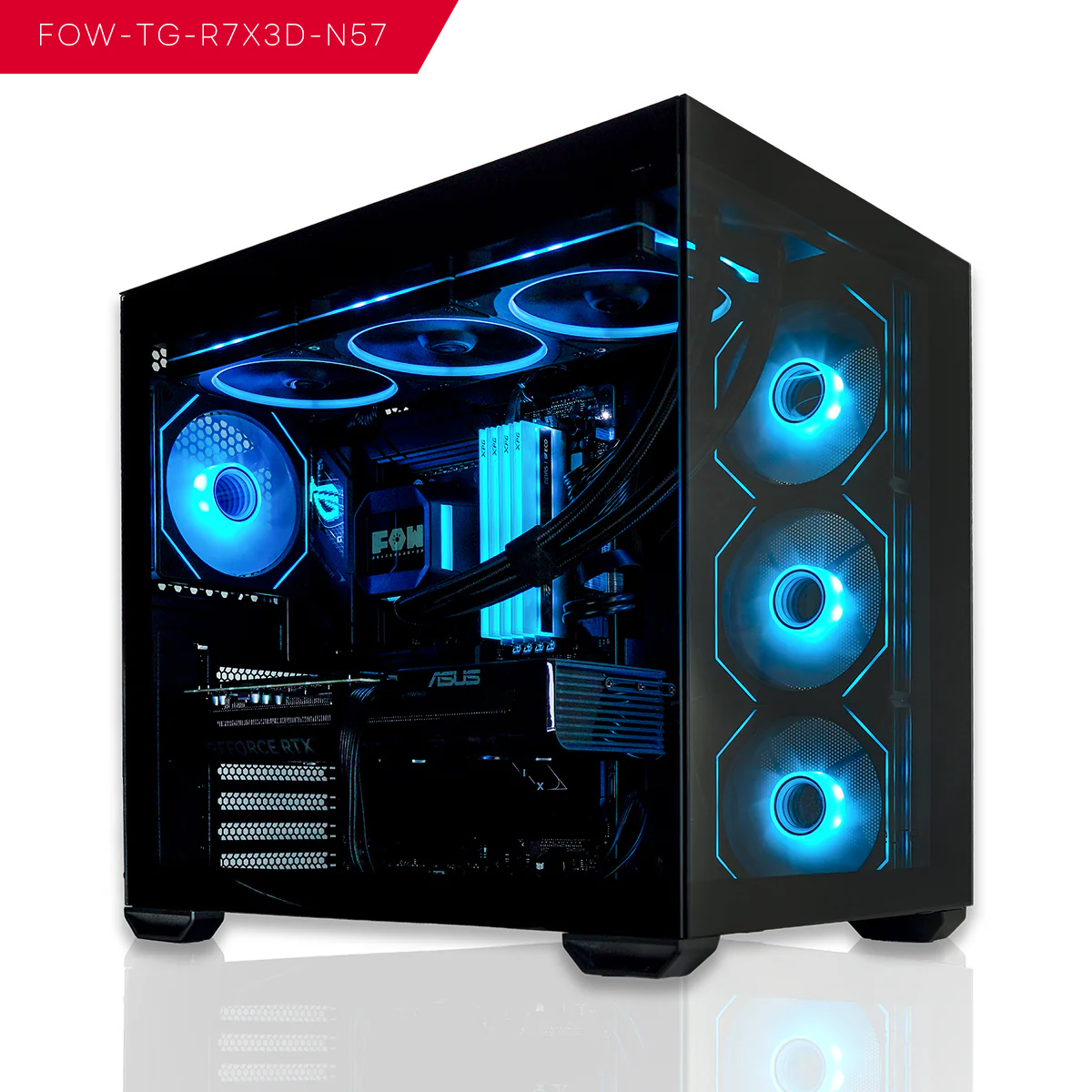 【FOW-TG-R7X3D-N57-PT-BK】BTOパソコン/ゲーミングPC