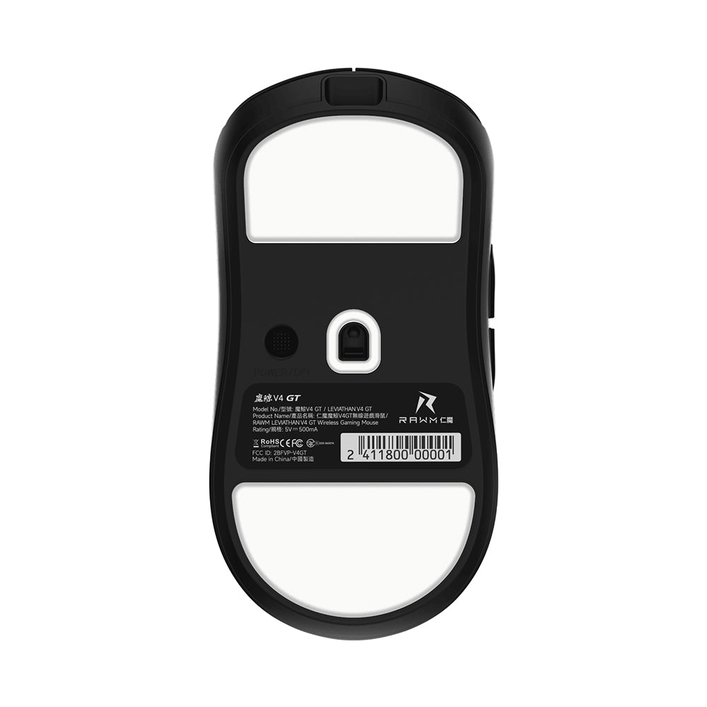 RAWM LEVIATHAN V4 GT Dual 8K Lightweight Wireless Gaming Mouse Hyper Click Optical & Magnetic Switches Matte Black