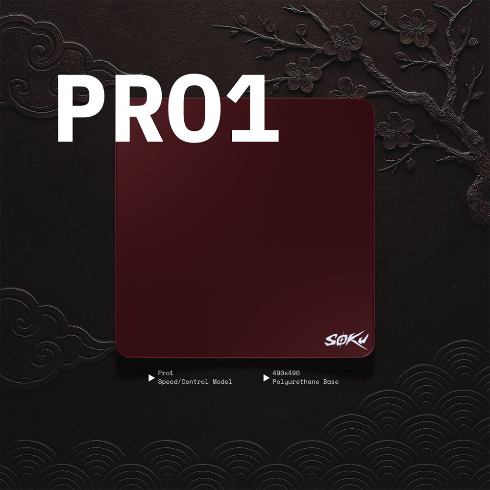 SOKU Pro1 Mousepad Burgundy Red SPEED