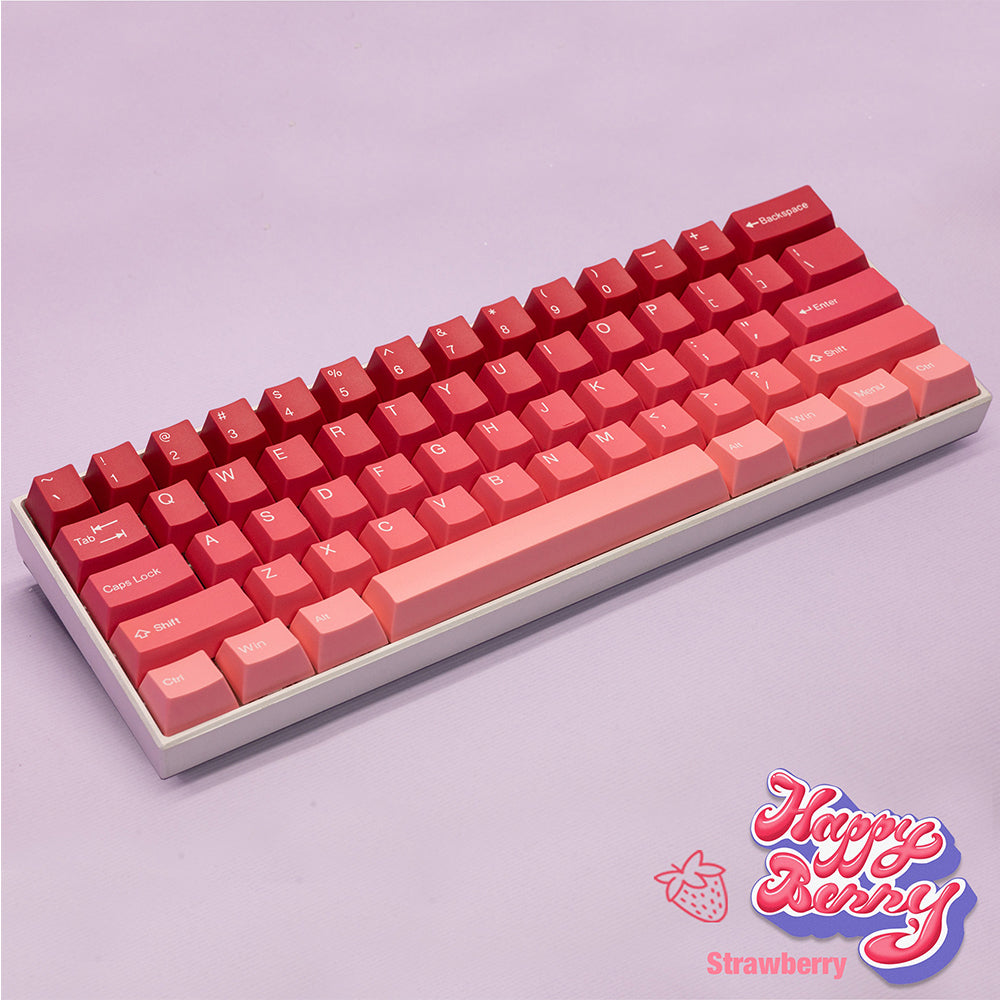 Tai-Hao Cubic ABS Type Double shot Keyset Happy Berry - Blueberry & Strawberry