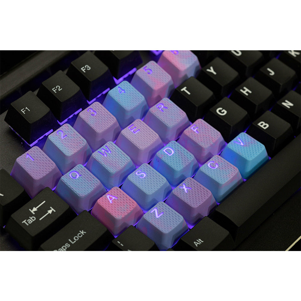 Tai-Hao Rubberized Gaming Keycap Mark II - 23keys Pink & Blue Camo