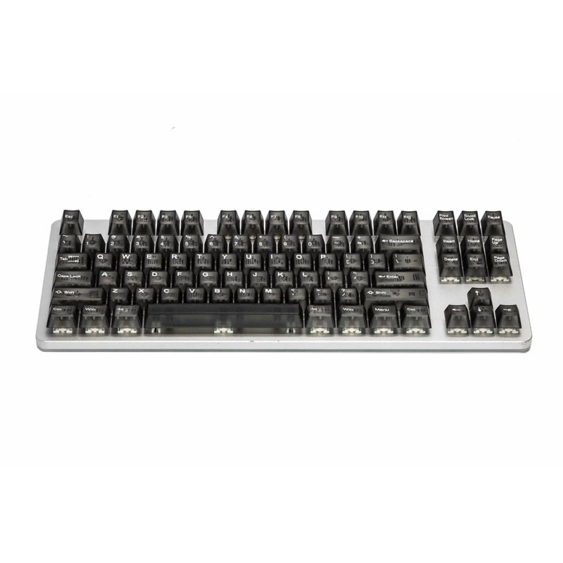 Tai-Hao Translucent Cubic ABS double shot keycap Smoky Quartz