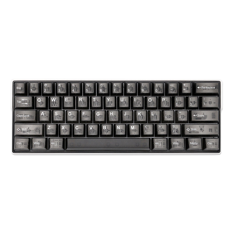 Tai-Hao Translucent Cubic ABS double shot keycap Smoky Quartz