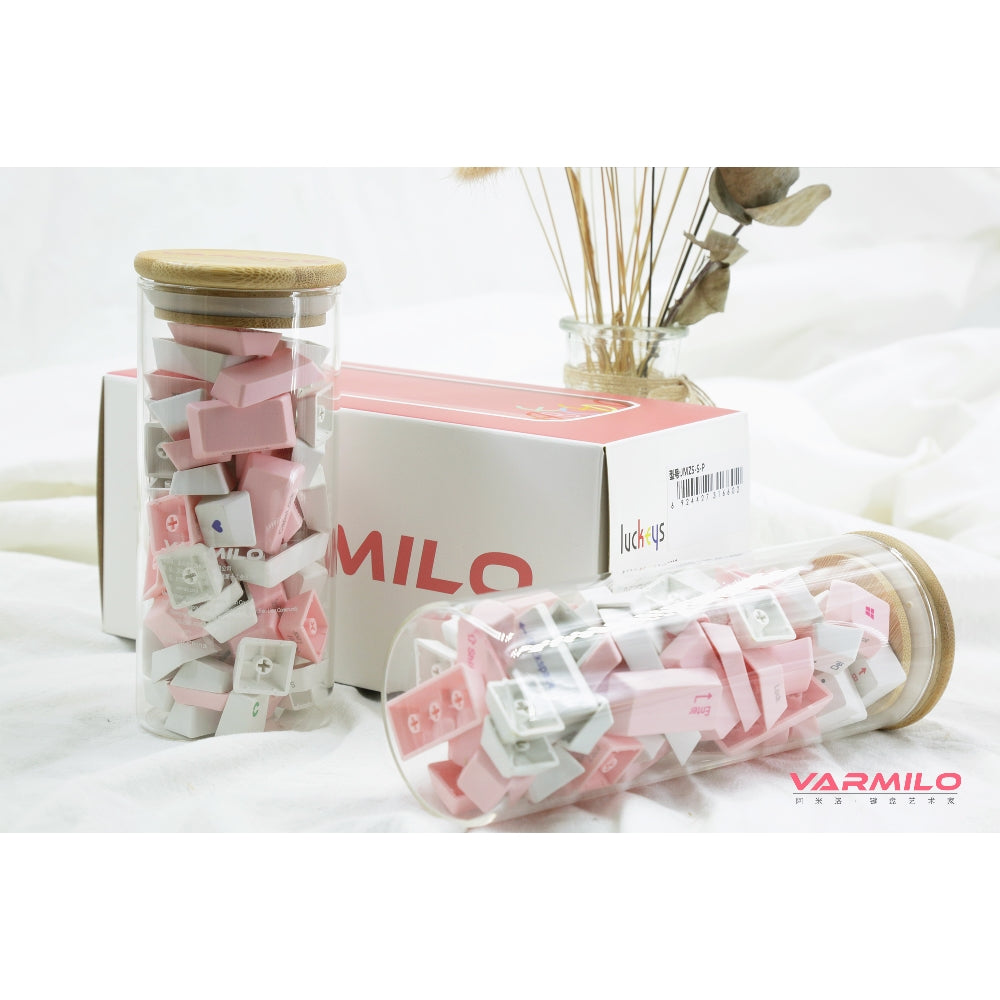 Varmilo Luckeys White Pink Keycaps