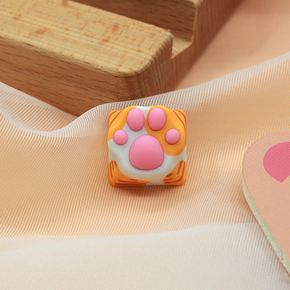 ZOMO PLUS ABS Kitty Paw Keycap Orange Cat for Cherry MX Switches