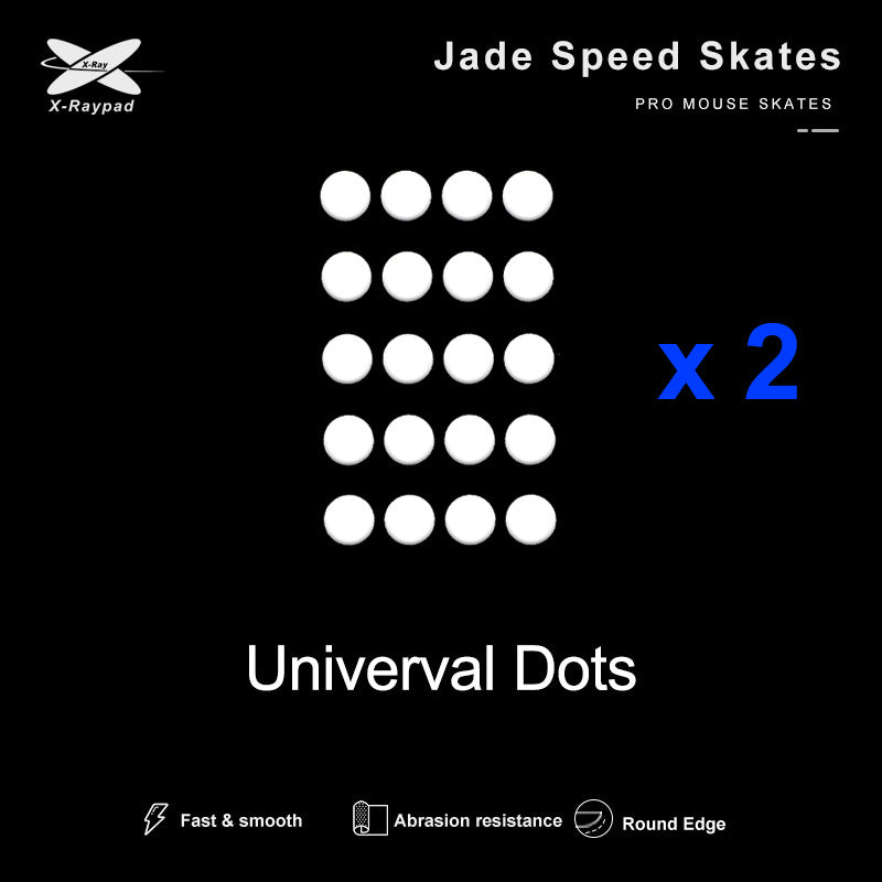 X-raypad Jade Speed Mouse Skates Universal 0.8mm PTFE Dots 40個入り
