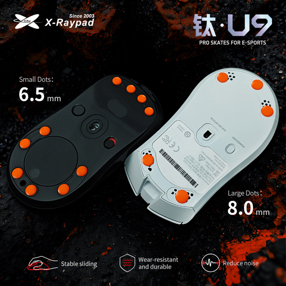 X-raypad Titanium U9 Air Universal Dot Premium Gaming Mouse Skates 40個入り