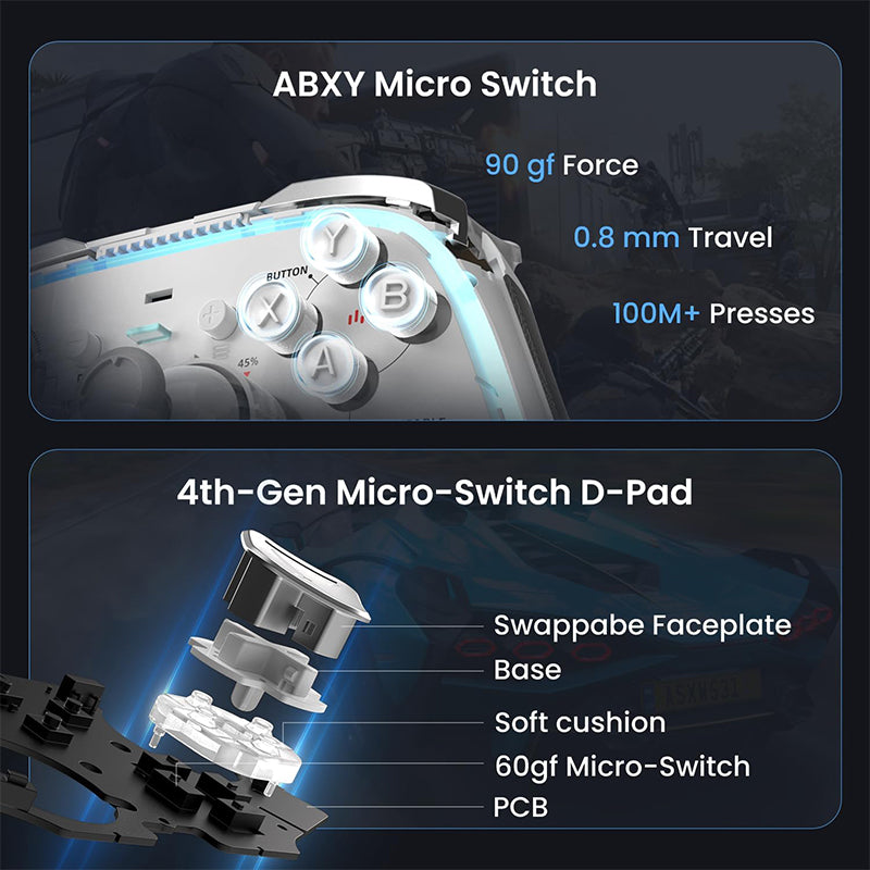 ZD Gaming Ultimate Legend Wireless Gaming Controller 8K White